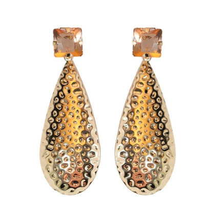 Hammered Gold Statement Earrings