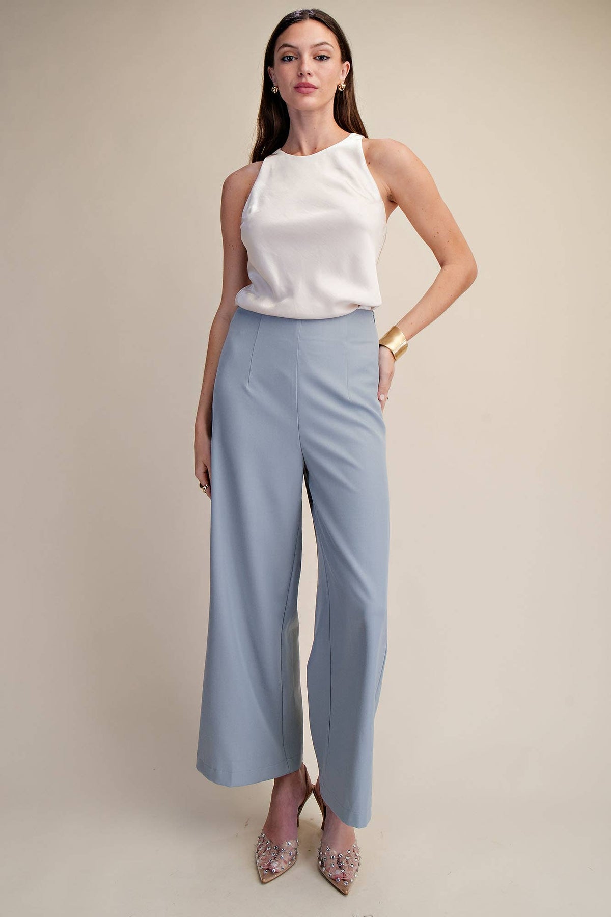 High-Waisted Wide Leg Pants