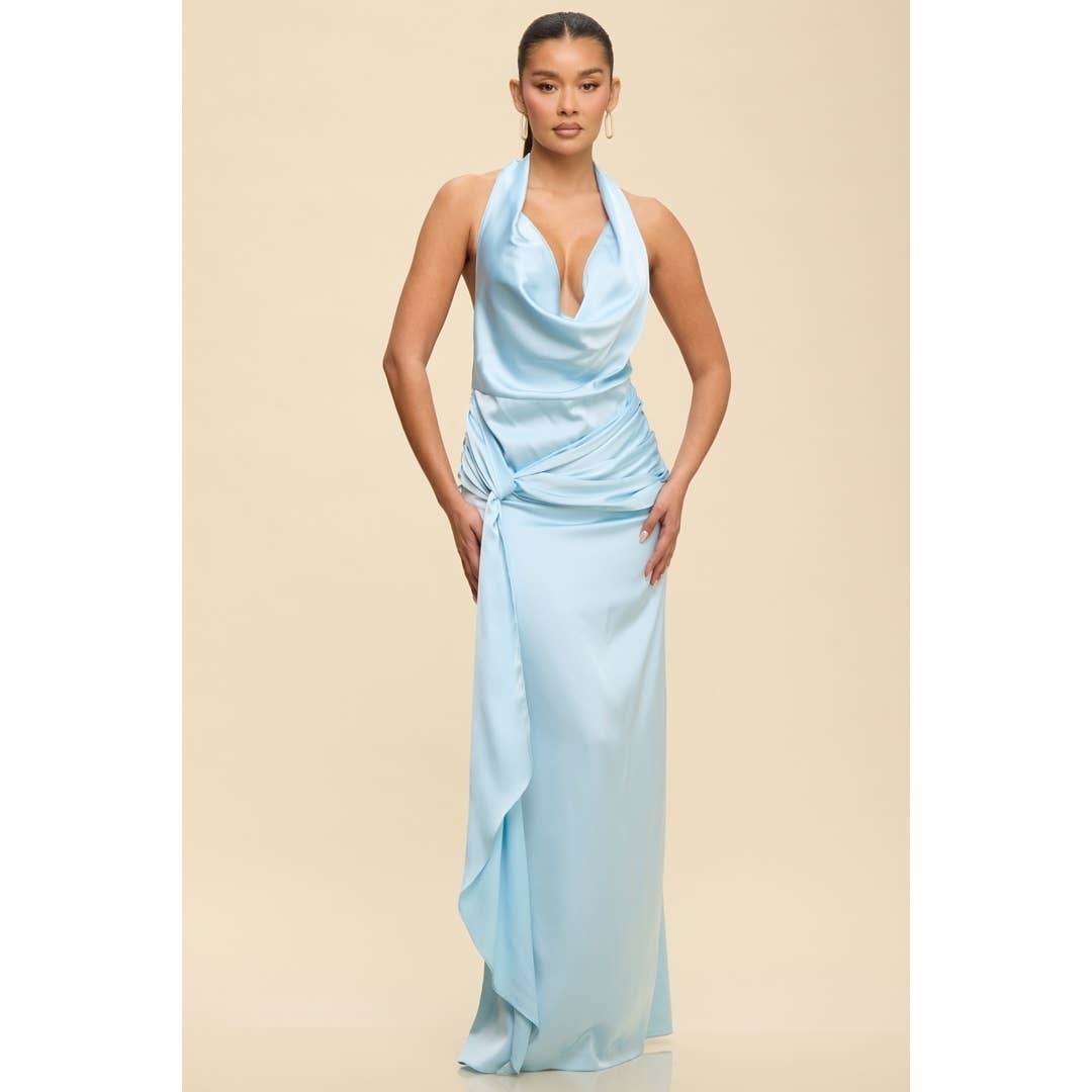 DRAPED MAXI DRESS
