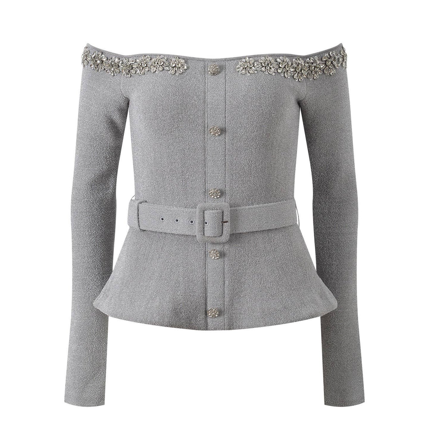 Colette Off Shoulder Peplum Sweater