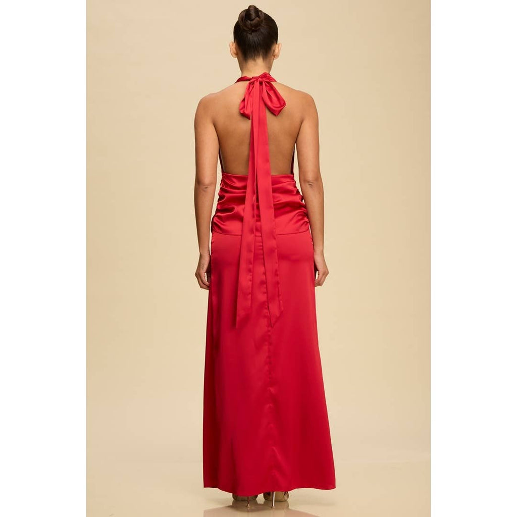 DRAPED MAXI DRESS