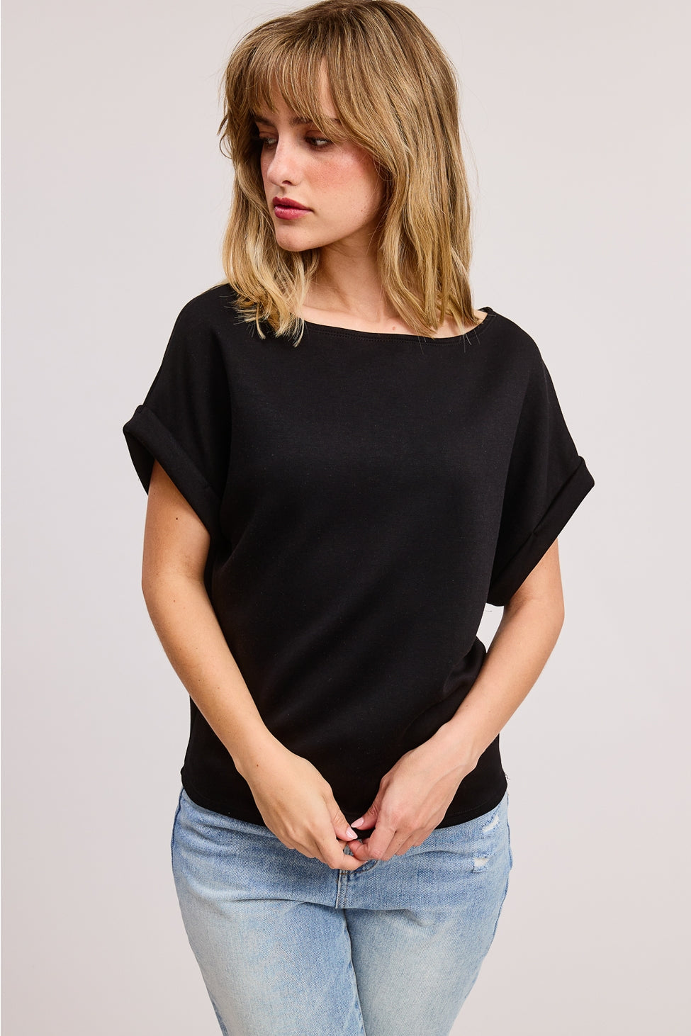 Lauren Scuba Dolman Top