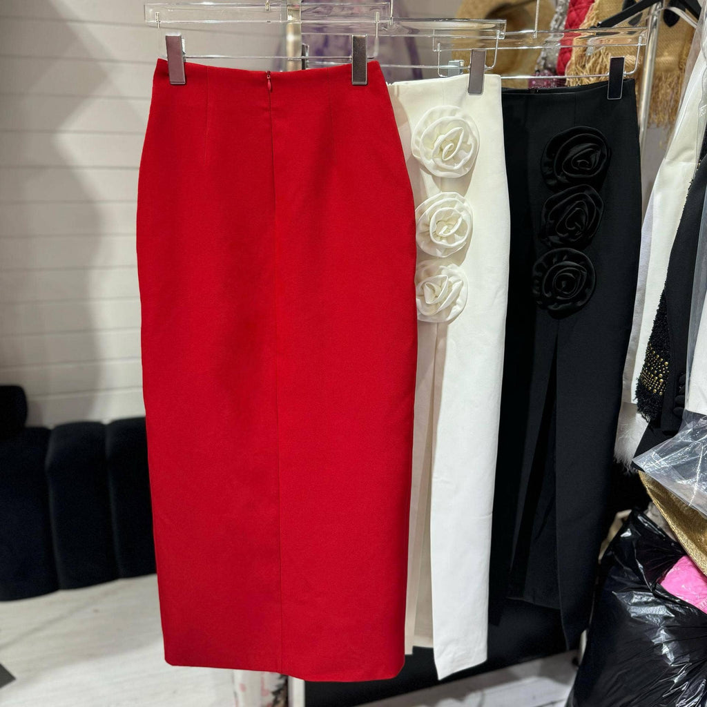Irena Rosette Maxi Skirt