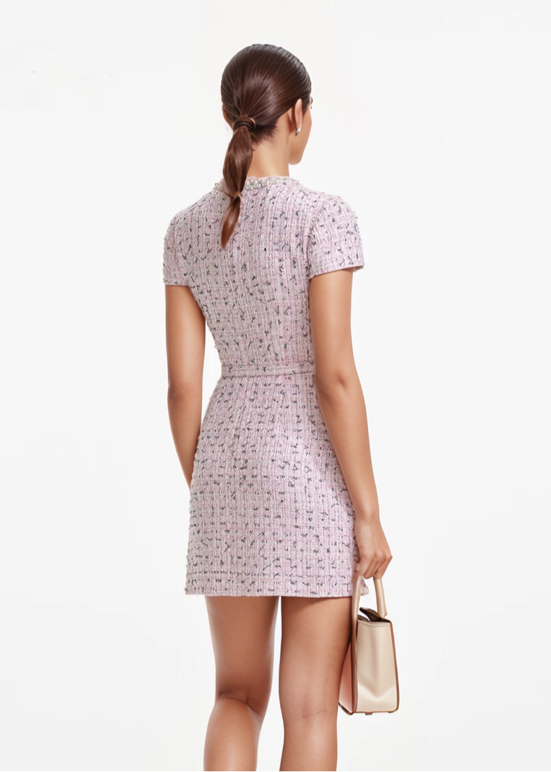 Campbell Detailed Tweed Short Dress