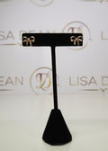 Gold Dipped Medium Bow Stud