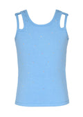 Little's Ribbed Cut-out Rhinestone Tank