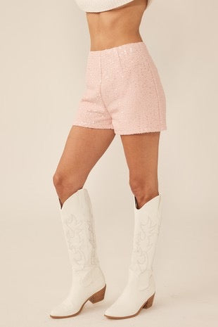 Tweed Sequin Shorts