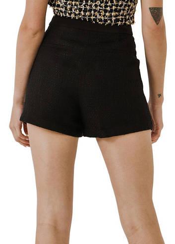 Black Tweed Shorts