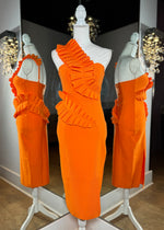 Load image into Gallery viewer, Tangerine Bandage Midi
