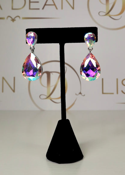 AB Double Teardrop Earrings