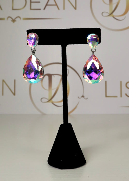 AB Double Teardrop Earrings