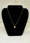 14K Dipped Mother of Pearl Heart Pendant Necklace