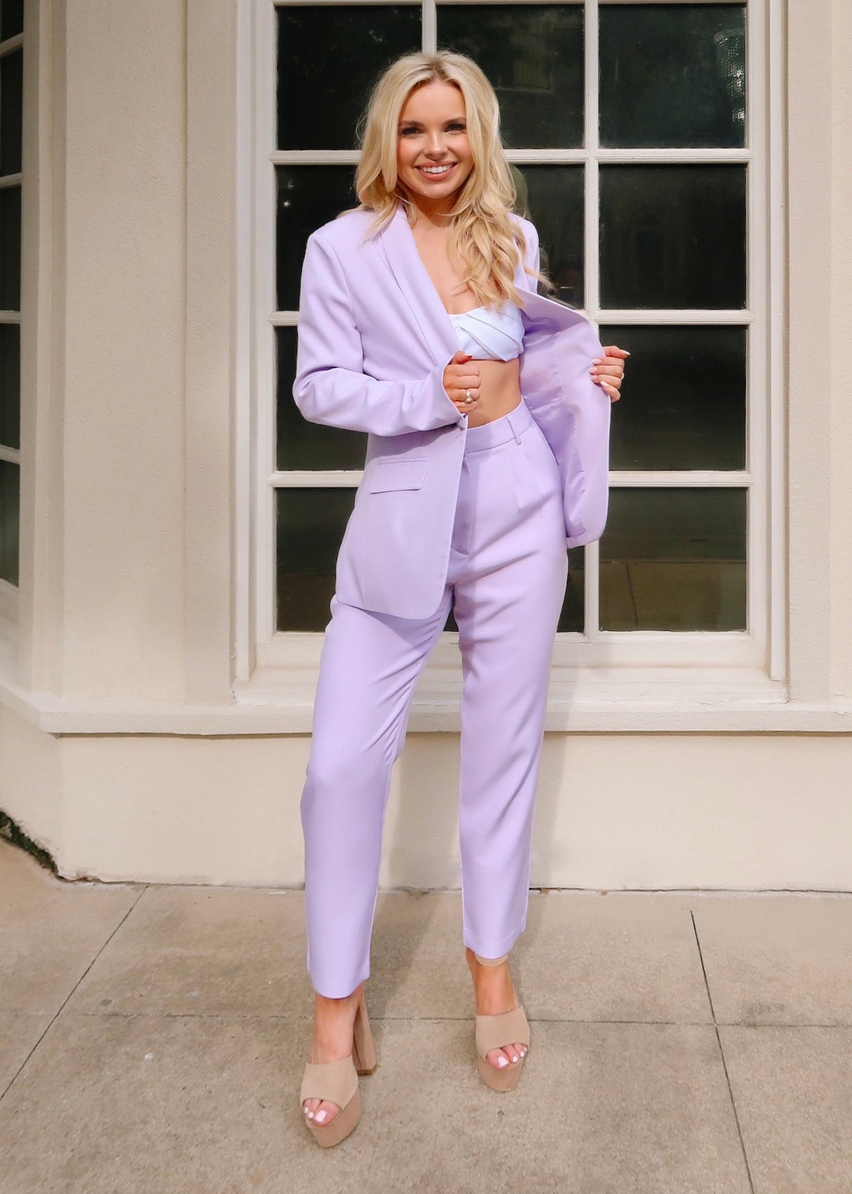 Lavender Blazer Suit Set