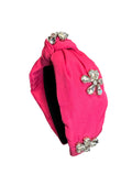 Pink Rhinestone Motif Headband