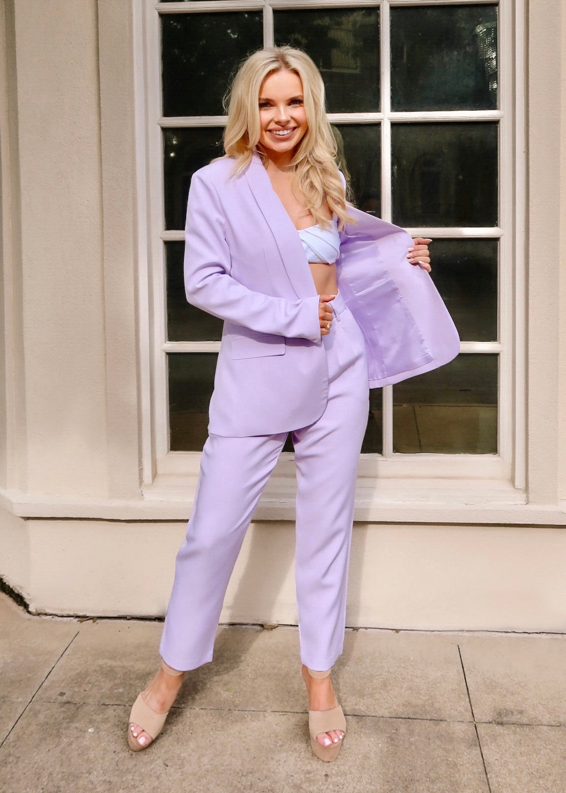 Lavender Blazer Suit Set