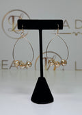Teardrop Wire Glass Bead Earrings