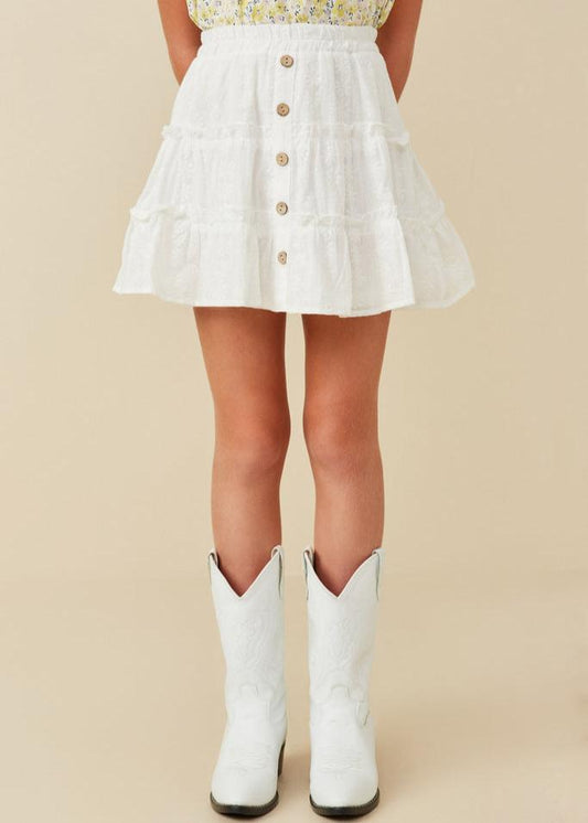 Little's Eyelet Button Skirt