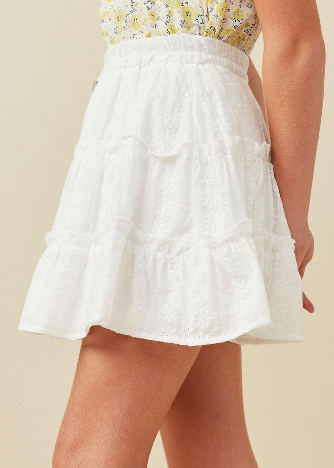 Little's Eyelet Button Skirt