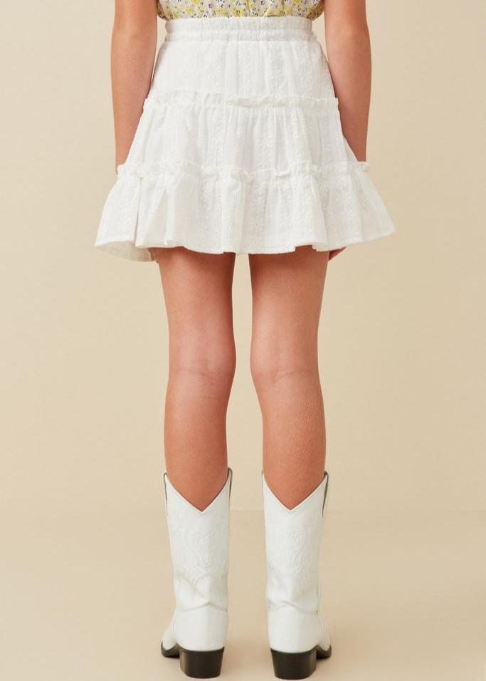 Little's Eyelet Button Skirt
