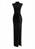 Gibson Mock Neck Stretch Maxi Dress