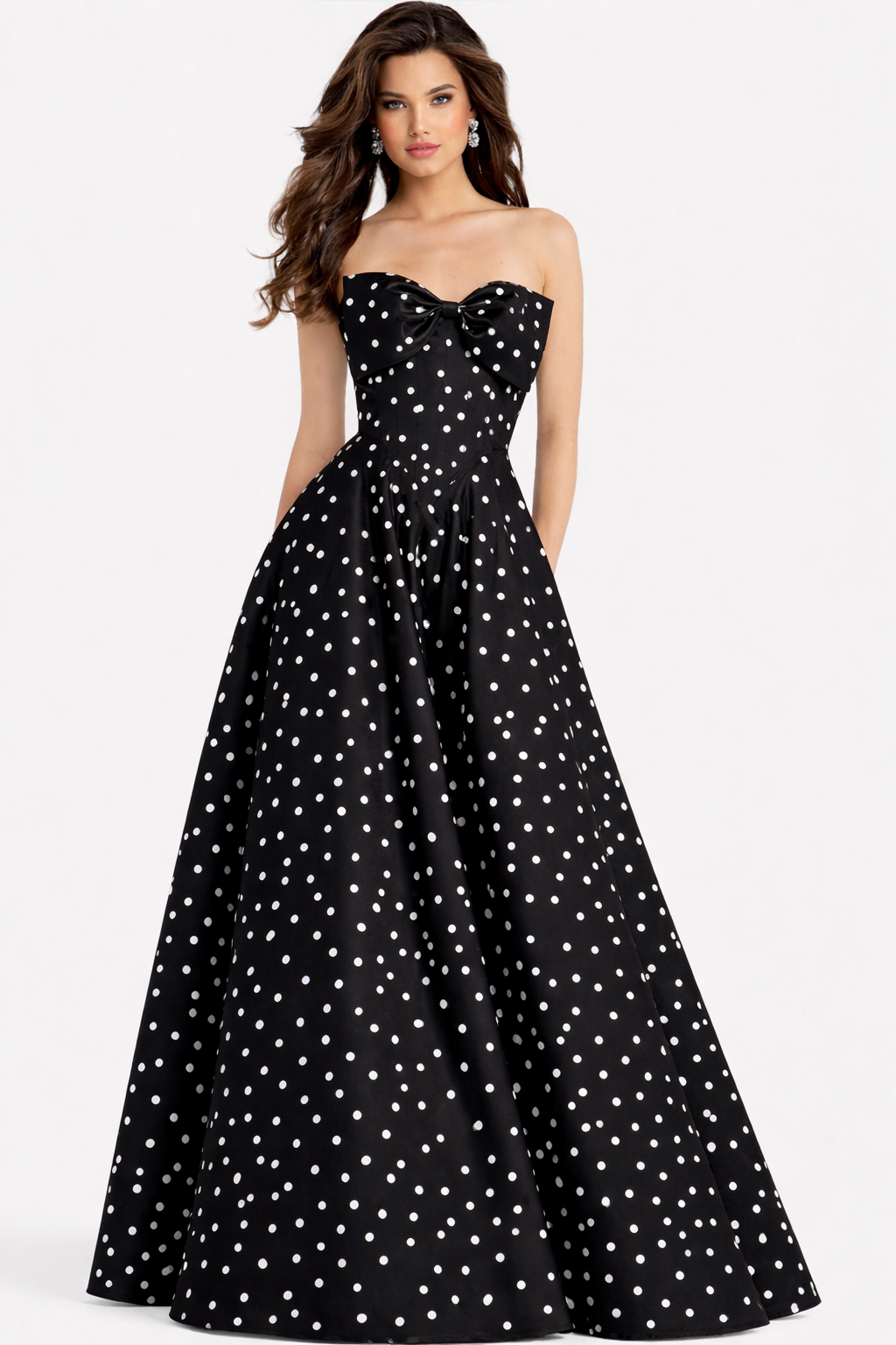 Jovani Polka Dot Prom Dress 49775