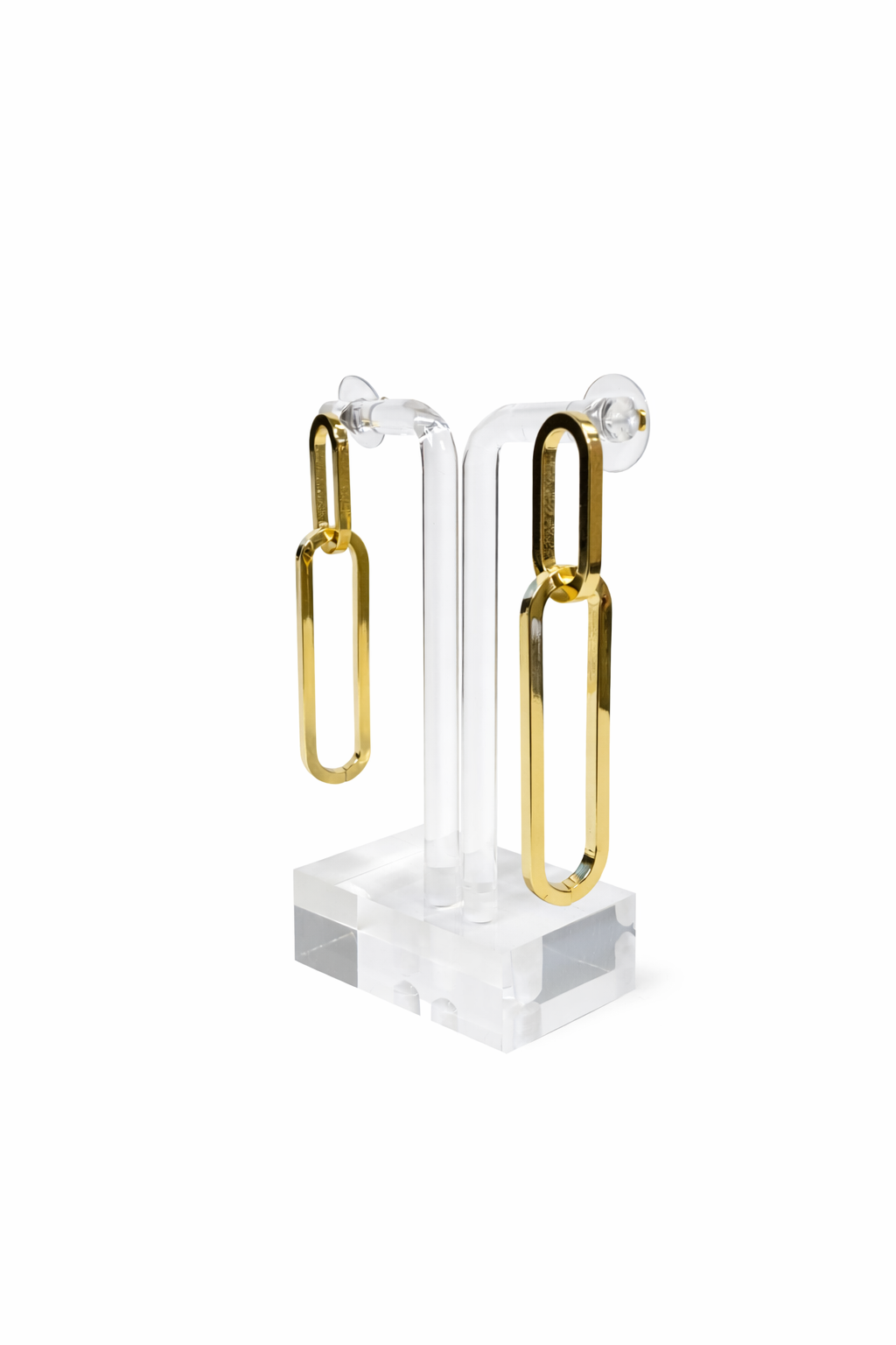 Interlocking Paperclip Drop Earrings