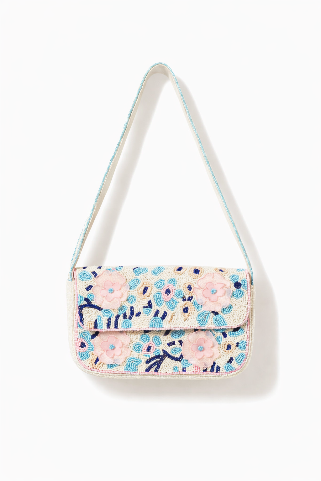 Floral Seed Bead Purse