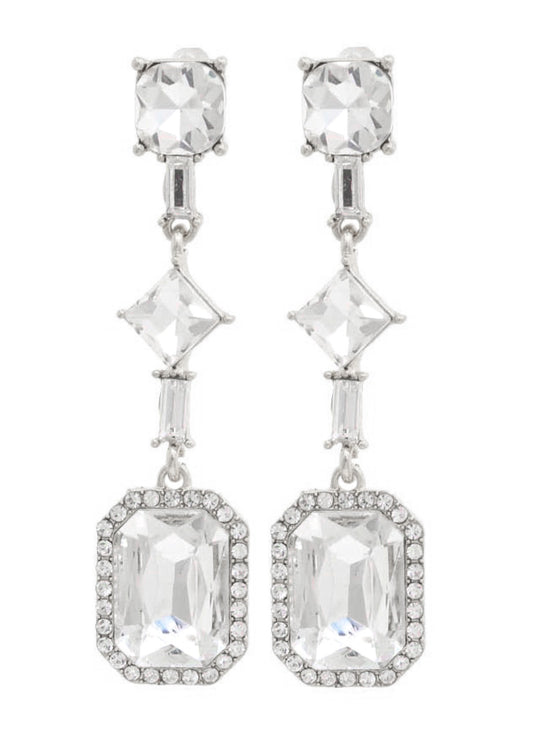 Radiant Topaz CZ Drop Earrings