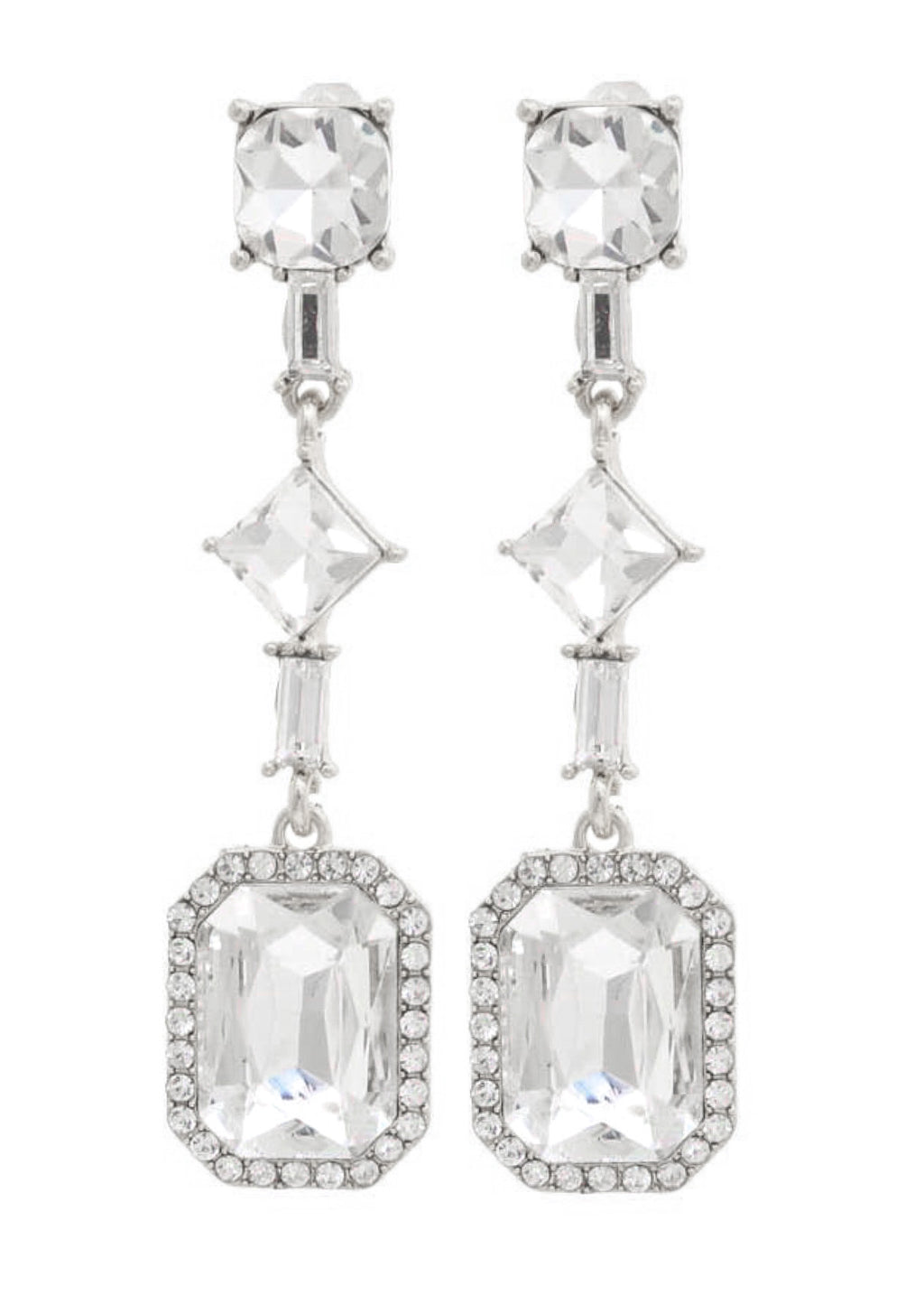 Radiant Royal CZ Drop Earrings