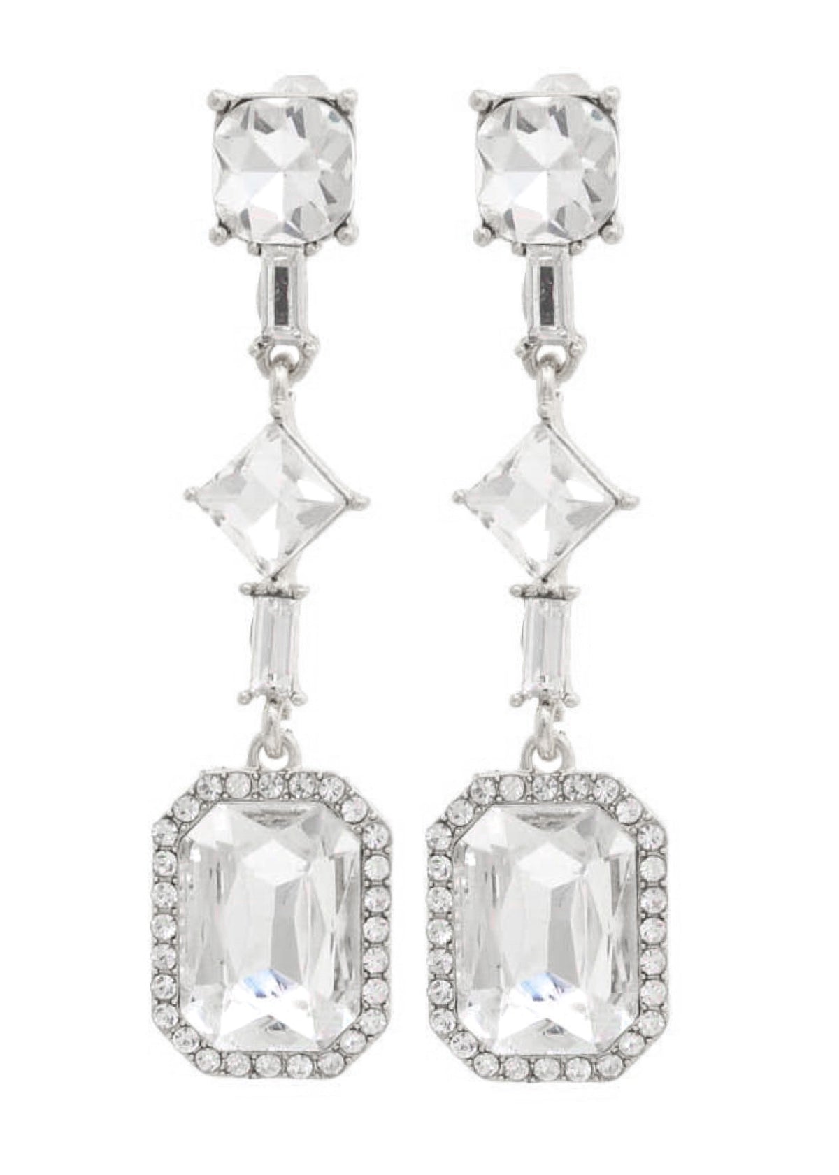 Radiant Royal CZ Drop Earrings