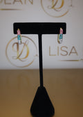 Pavé Paperclip Huggie Earrings