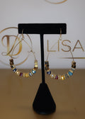 Gold Glass Teardrop Earrings