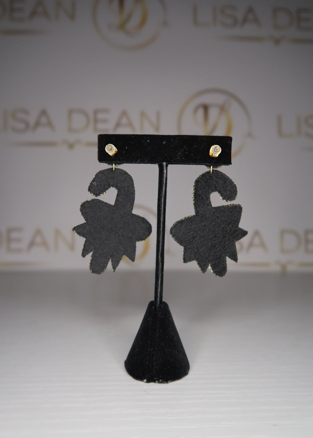 Gold Candy Cane Earrings