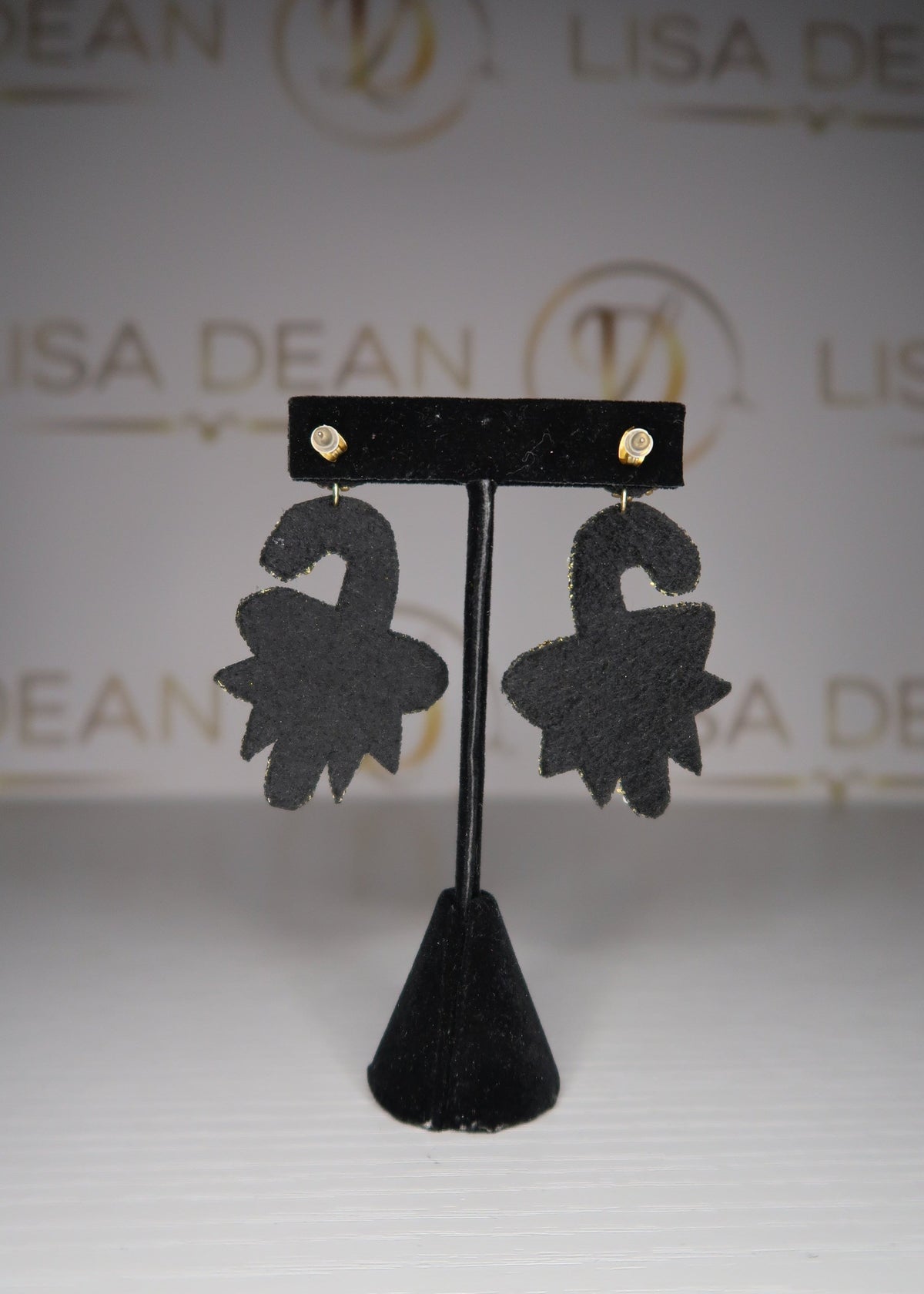 Gold Candy Cane Earrings
