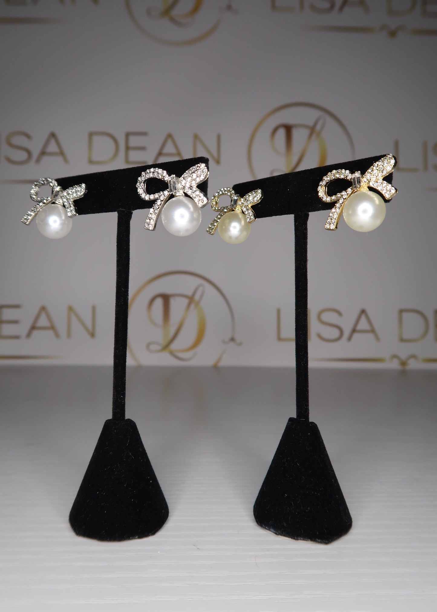 Pearl Bow Earrings