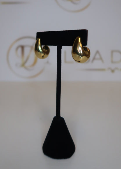 Teardrop Gold Dipped Studs