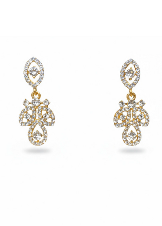 Crystal Damask Chandelier Earrings