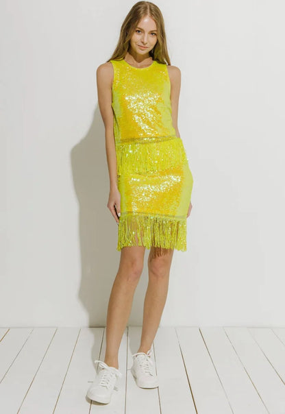 Lemonade Sequin Fringe Set