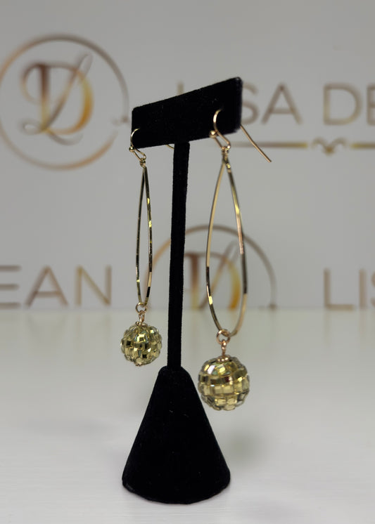 Disco Stone Teardrop Earring