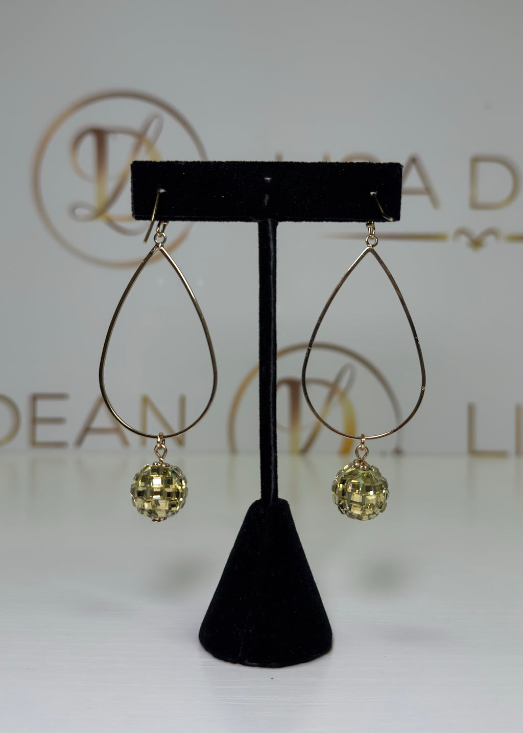 Disco Stone Teardrop Earring