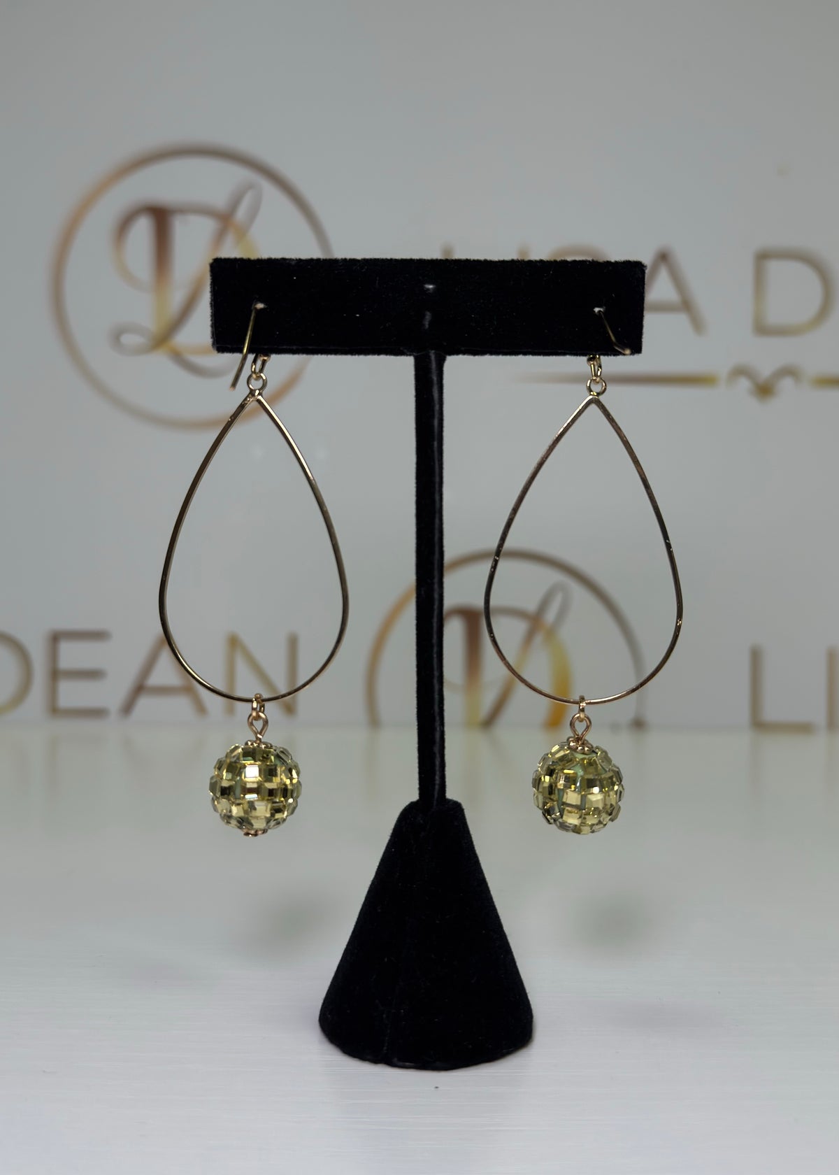Disco Stone Teardrop Earring