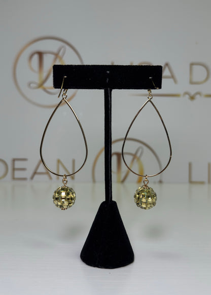 Disco Stone Teardrop Earring