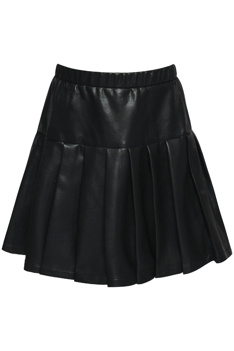 Little's Pleated Leather Skirt