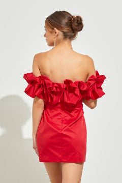 Ruffle Red Dress