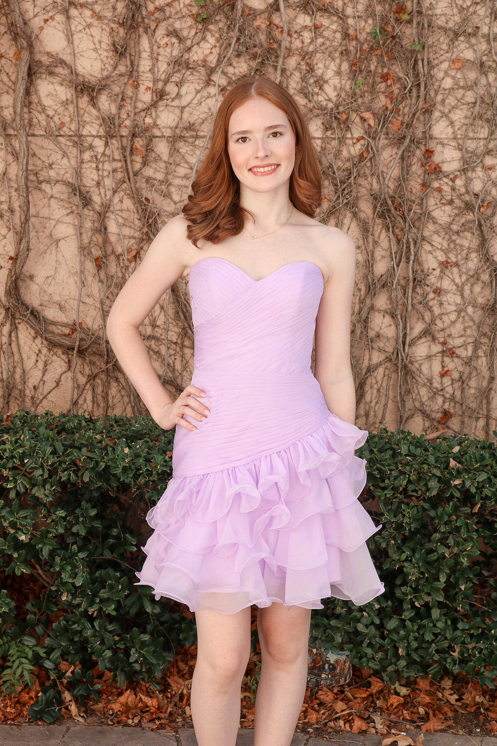 Lilac Chiffon Ruffle