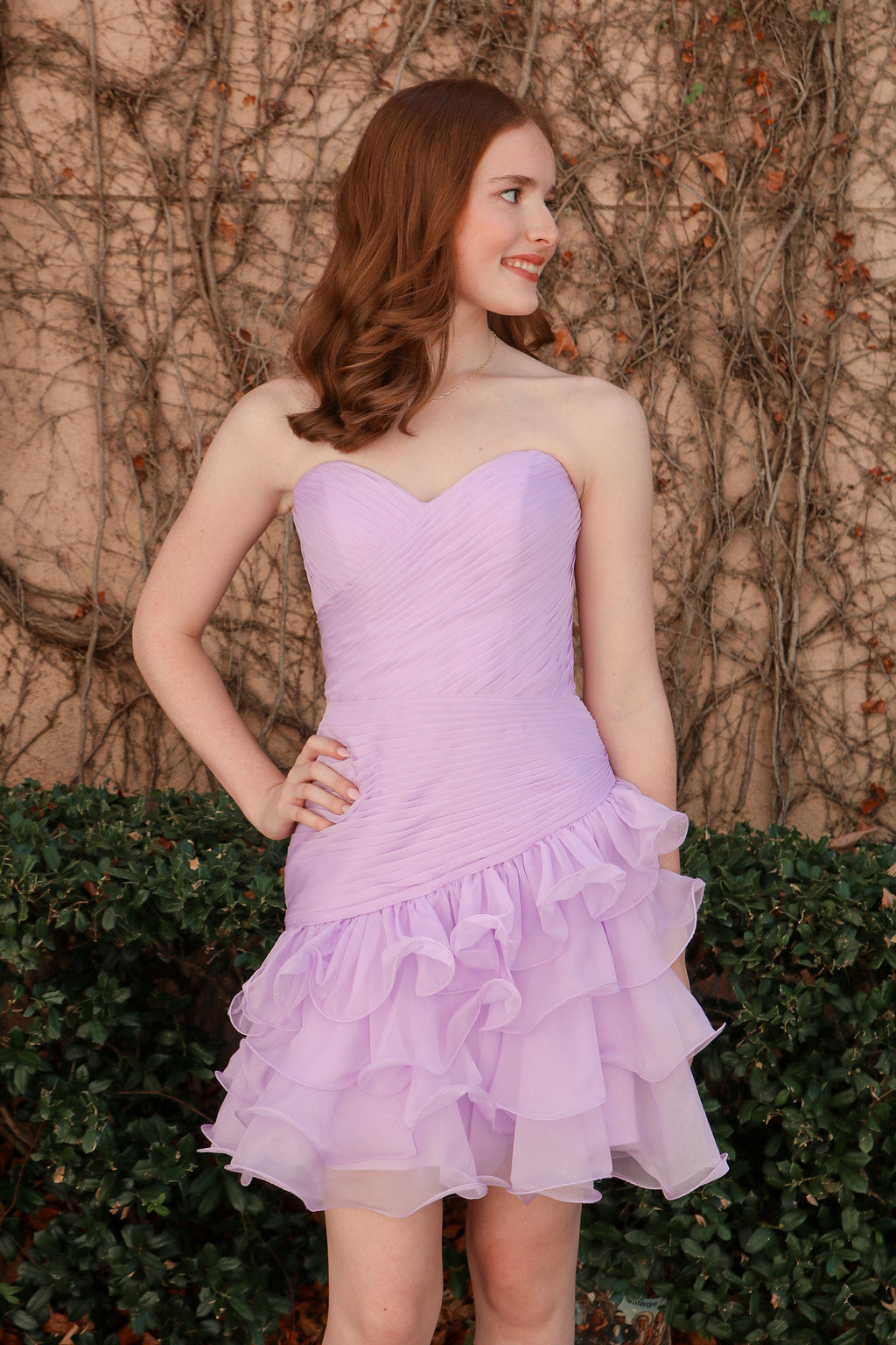 Lilac Chiffon Ruffle