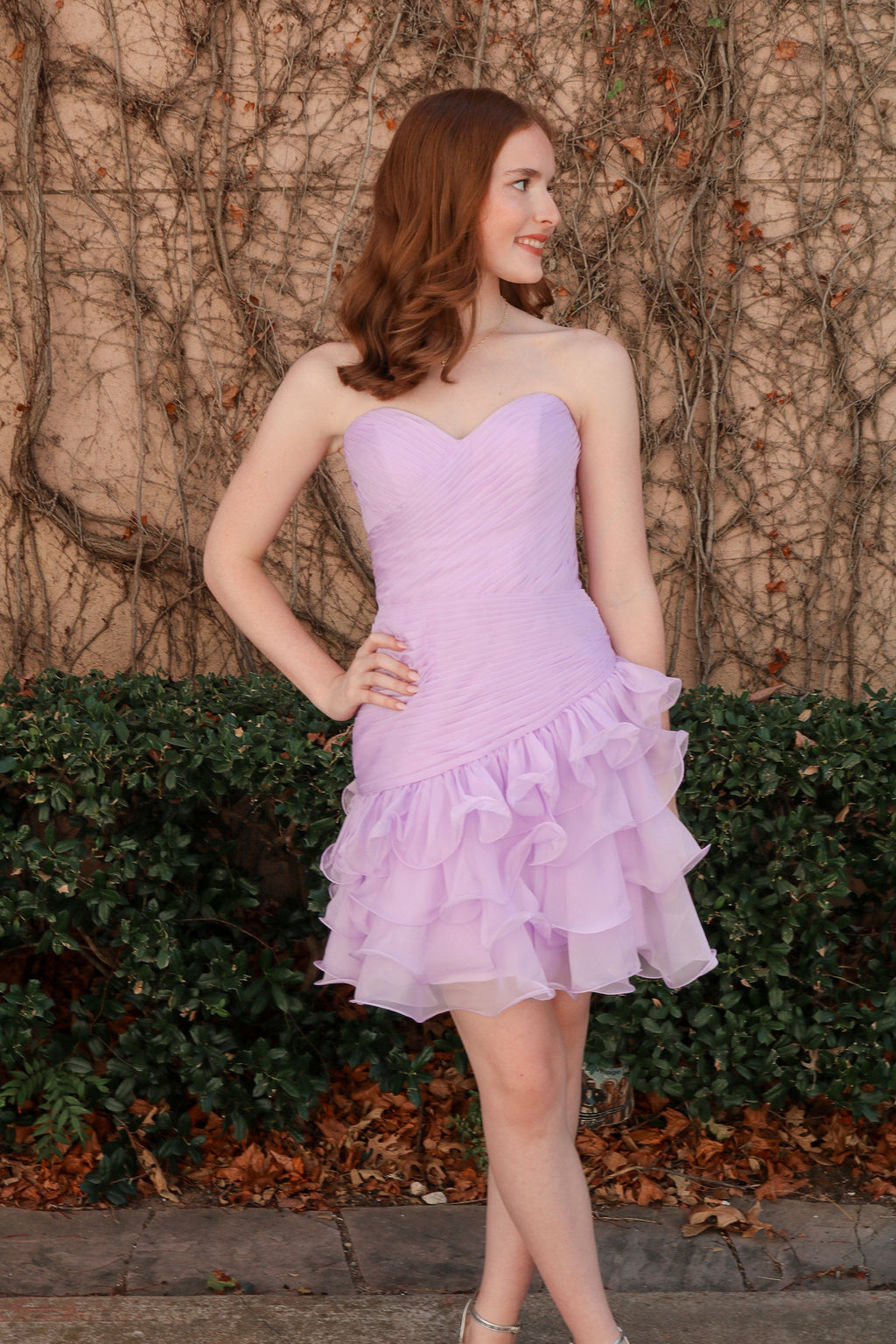Lilac Chiffon Ruffle