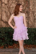 Lilac Chiffon Ruffle