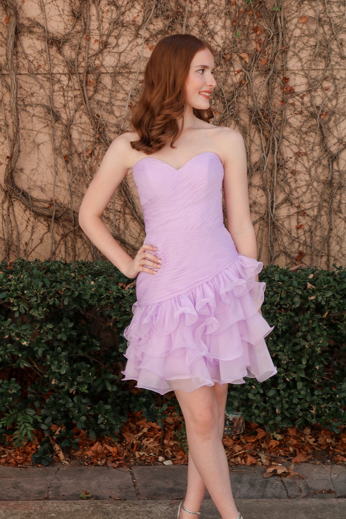 Lilac Chiffon Ruffle