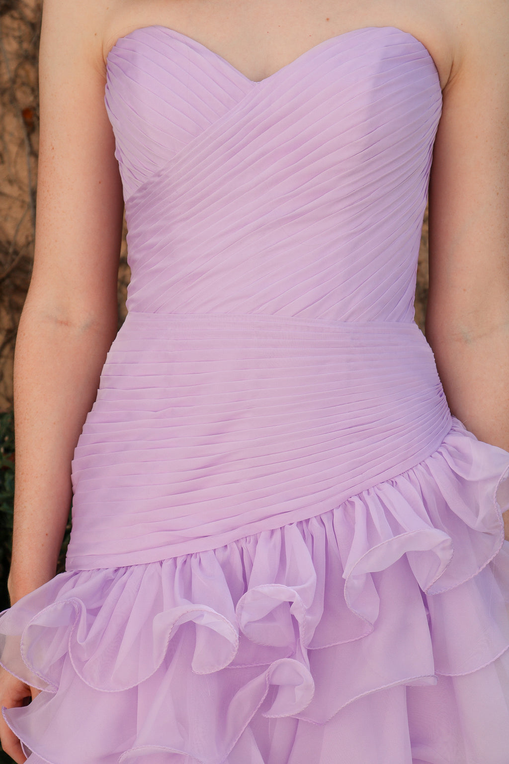 Lilac Chiffon Ruffle